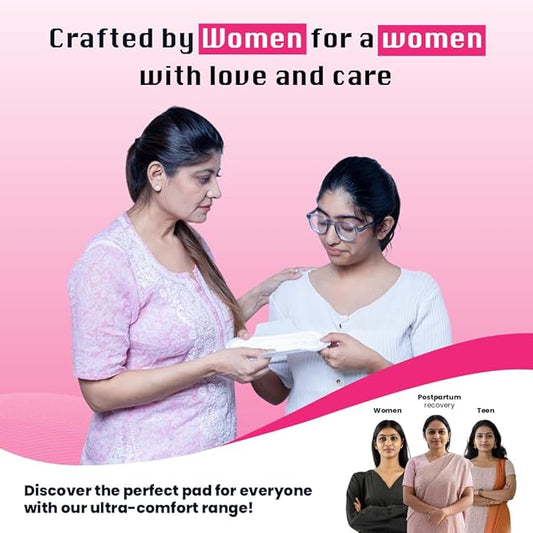 Organic Cotton Plus Herbal Sanitary Pads for Women XXL – Combo Pack of 20 | Organic Sanitary Pads with Aloe Vera, Neem & Camel Grass | Gentle Comfort, Skin-Friendly Napkins for Periods